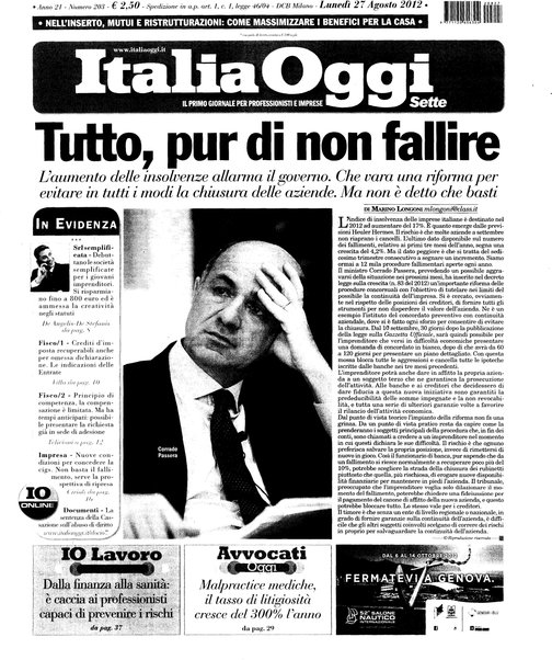 Italia oggi : quotidiano di economia finanza e politica